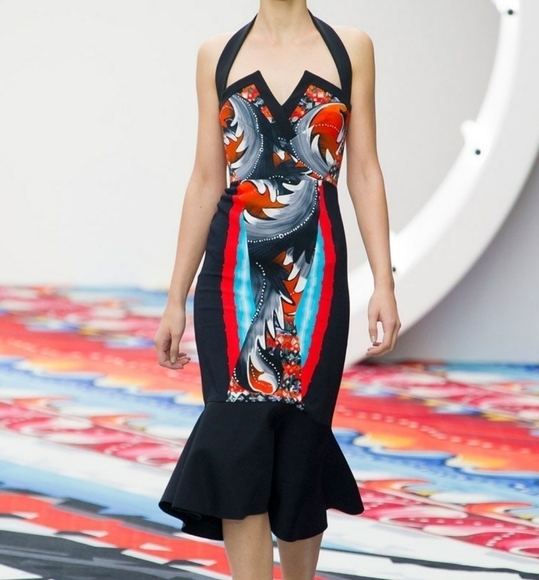 Peter PilottoVictoria Halter Flounce Dress - Picture 3 of 12